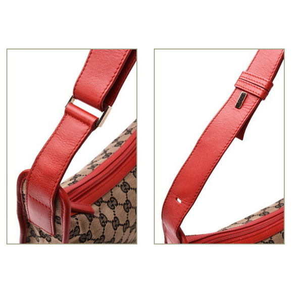 Gucci Shoulder Bag GG Blue Beige Red - Picture 8 of 11